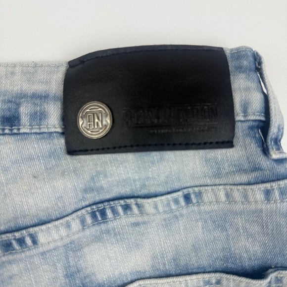 Argonaut Jeans Distressed Ripped Acid Wash Moto Style Denim‎ Pants, Size: N/A - Picture 6 of 11